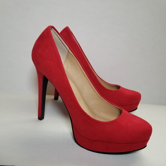 CL by Laundry Red Platform Stiletto Heels - Picture 4 of 6